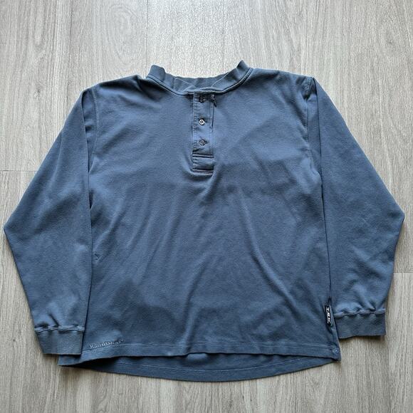 SCOTTeVEST Sev Tech Long Sleeve 1/4 Button Up Blue Size Large - Picture 1 of 13